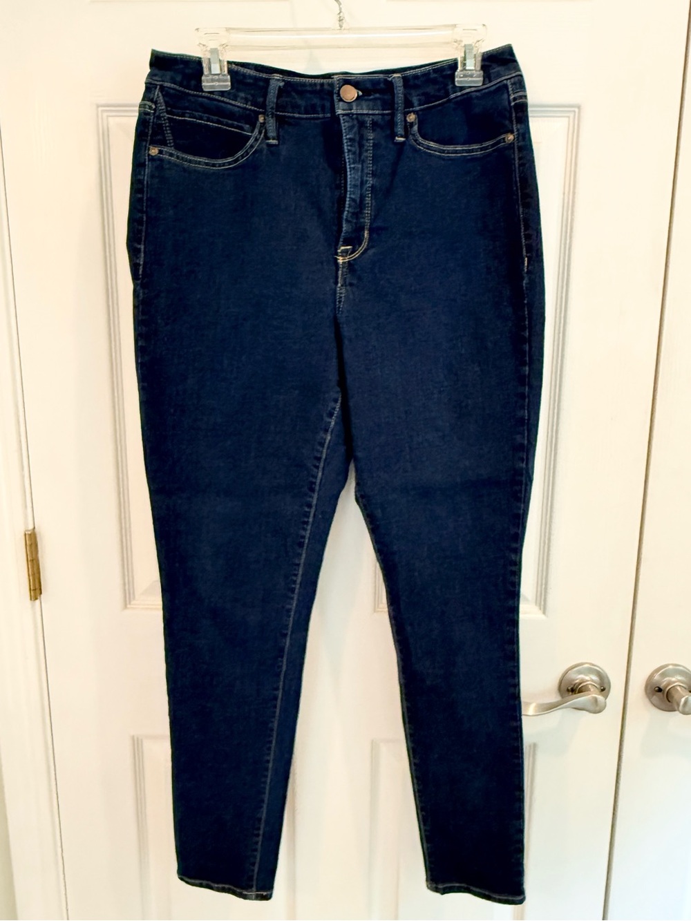 Seven7 Women's Indigo Stretch Skinny Jeans - Dark Wash - Picture 6 of 9